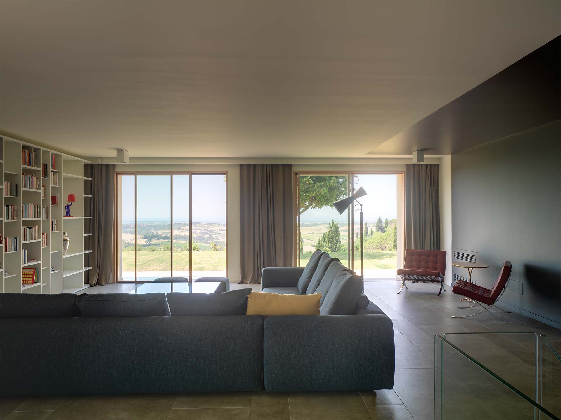 Villa Pisa, vista degli alzanti simmetrici Skyline aperti