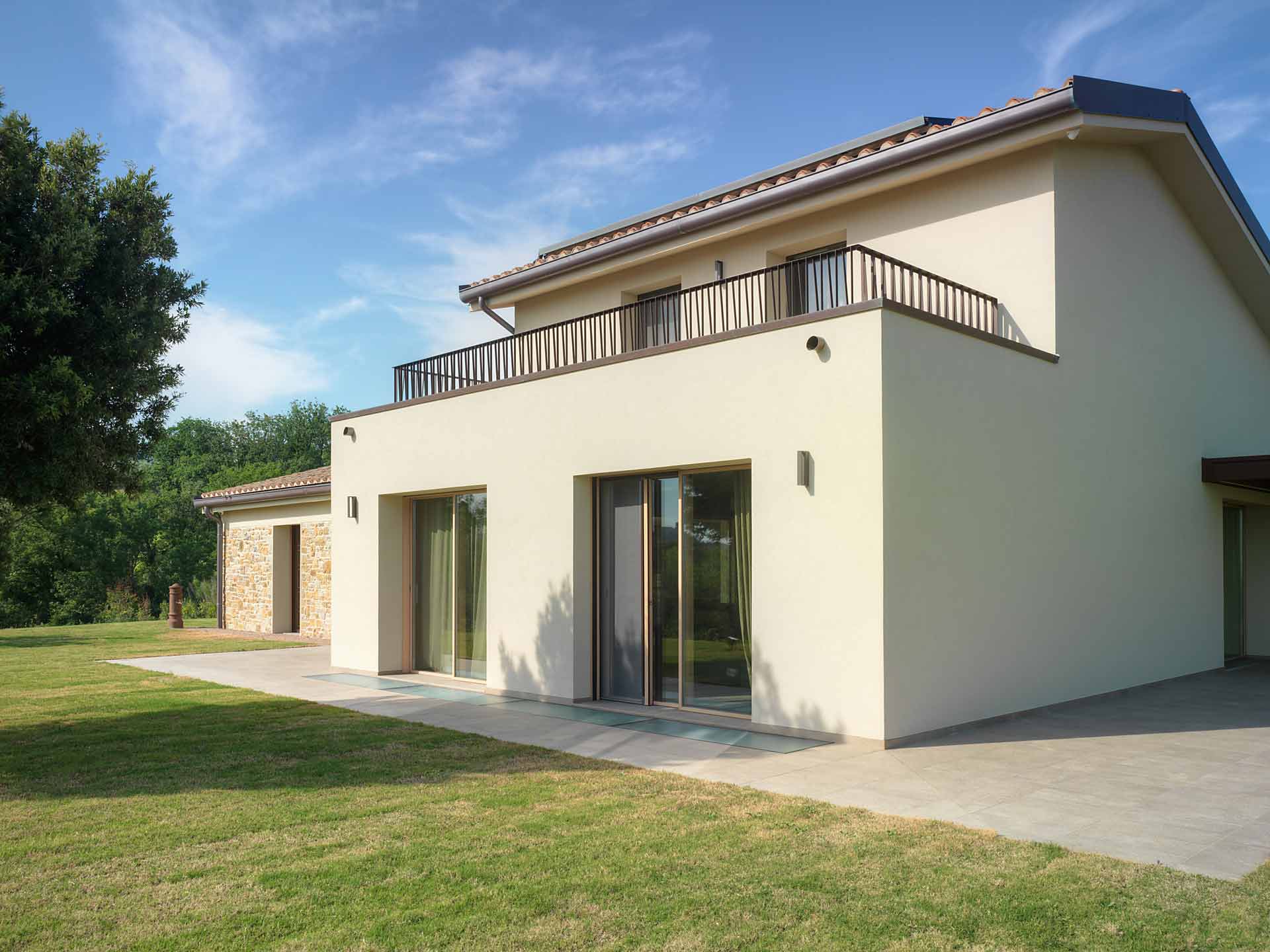 Villa Pisa, vista del prospetto posteriore