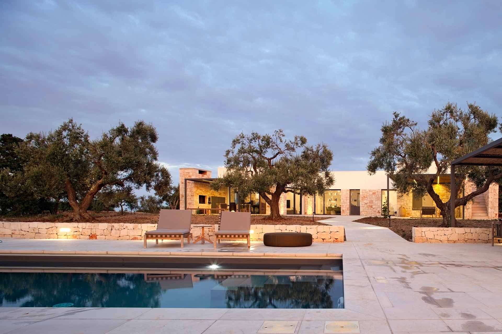 Villa Ostuni, vista della piscina