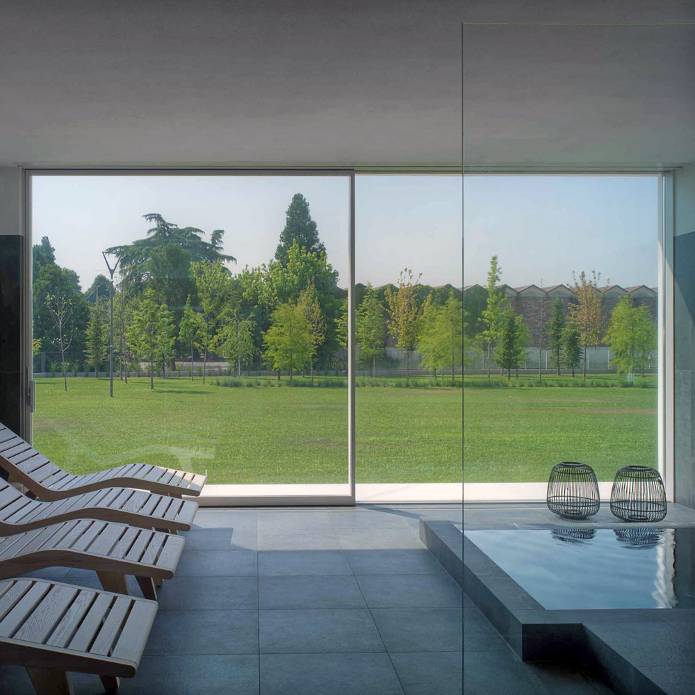 Alzante scorrevole Skyline Sliding a due ante laccato bianco