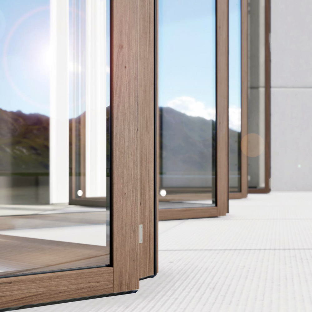 Dettaglio delle ante di un serramento a libro