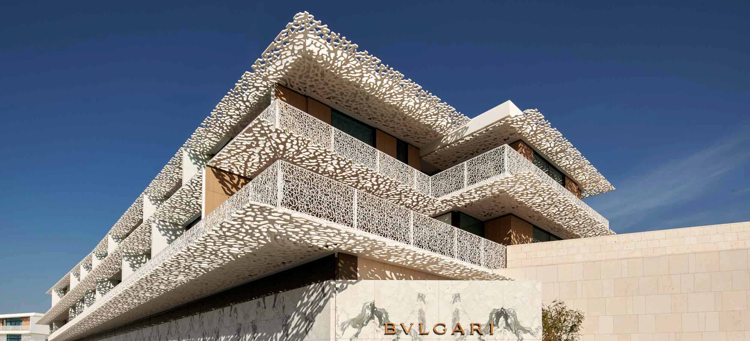 Vista dell'Hotel Bulgari a Dubai