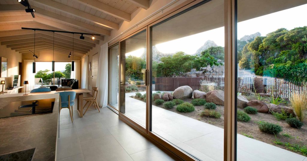 Vista del profilo dell'alzante scorrevole Skyline Minimal Frames