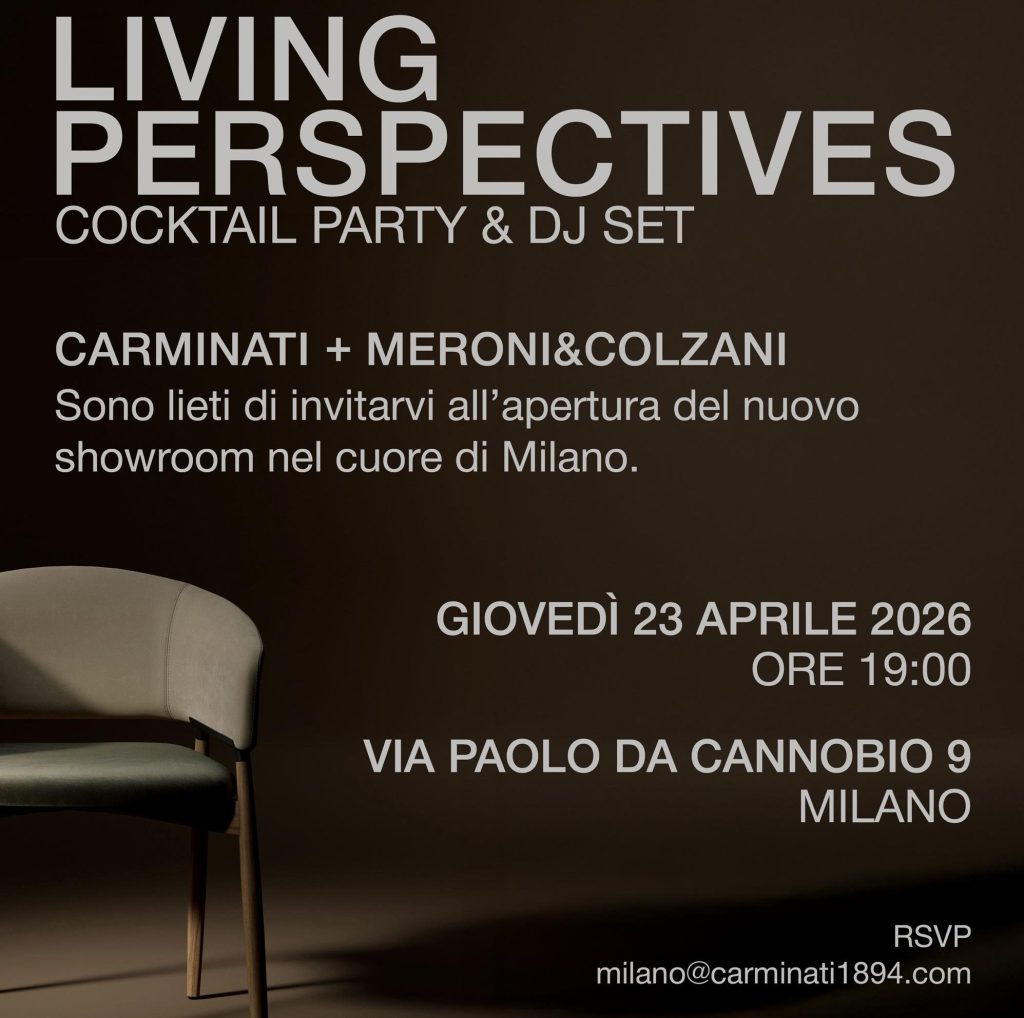 Milano Design Week: il 23 aprile inaugurazione del nuovo Concept Store nel cuore di Milano in collaborazione con Meroni&Colzani